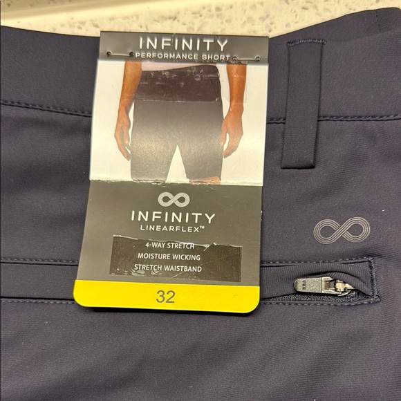 INFINITY Men's Navy Performance Shorts - Picture 2 of 8